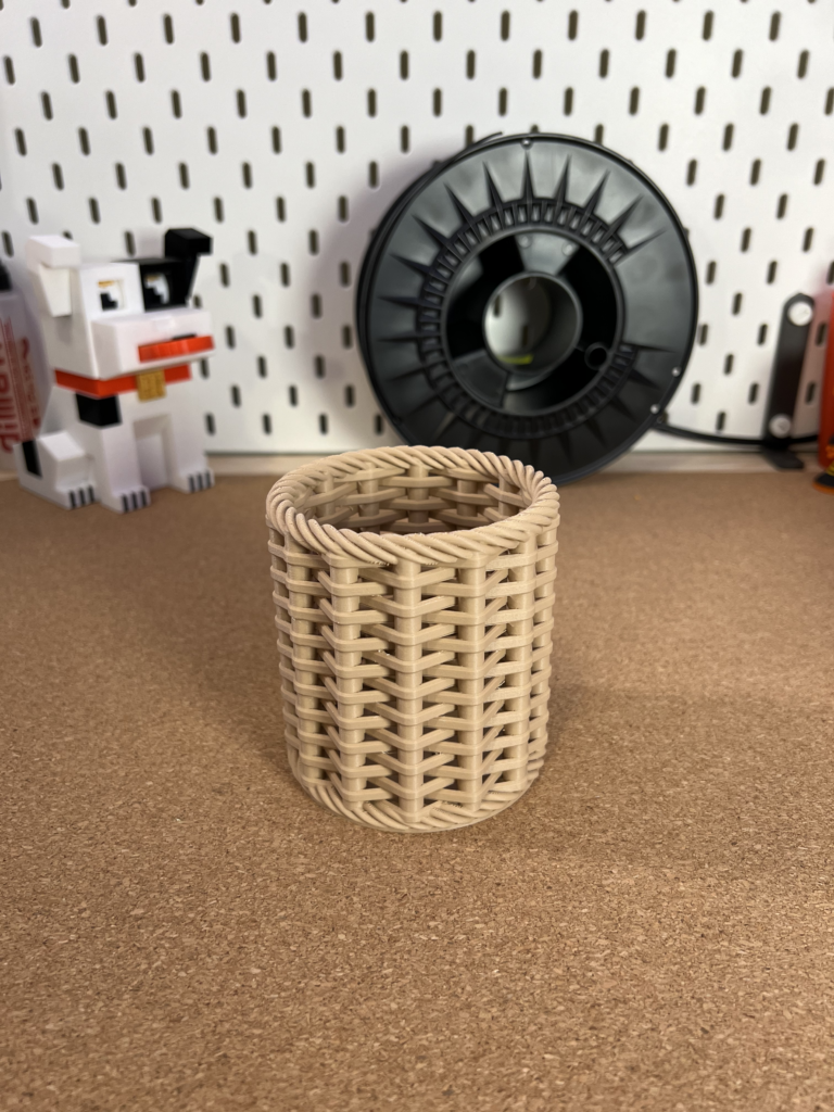 lapicero 3d con textura tejido